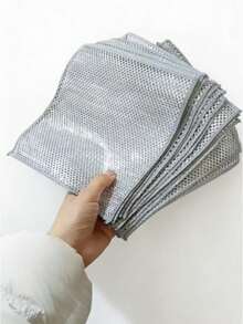 50 piezas/paquete Paños de limpieza de microfibra reutilizables, 20 piezas/10 piezas/5 piezas, de doble cara, adecuados para la limpieza de la cocina durante todo el año - Cuadrado - Ver 9