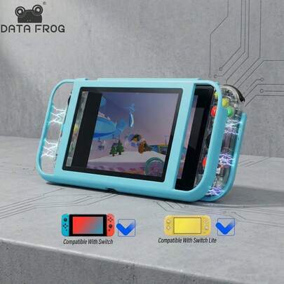  Ốp bảo vệ chống bụi DATA FROG tương thích với Switch Lite, chống rơi vỡ, vỏ nhựa cứng dạng gập cho phụ kiện Switch.