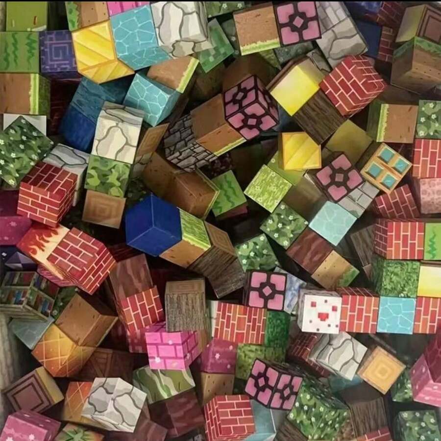 25/50/100/150/200/250/500pcs Magnetic Building Blocks, Magnetic Cube Stacking Musical Toy, STEM Sensory Toy, Magnetic Building Block Set, Creative Building Blocks, ABS Building Blocks, Suitable For 3-8 Years Old Children, Suitable For Christmas Or Birthday Gift - Multicolor - View 1