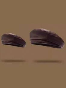 1 chiếc mũ beret nữ, kiểu dáng bát giác đa năng, phong cách cổ điển, phù hợp cho đi bộ ngoài trời, trượt tuyết, mua sắm, mặc hàng ngày, mùa xuân/thu, kiểu Anh. - Nhiều màu - Xem 3