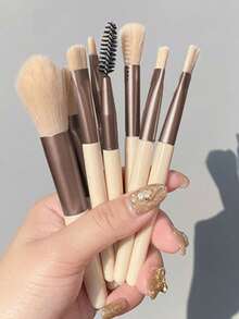 12/1 Set Makeup Brush Set, Portable Eyeshadow & Blush Brush Set, Cleansing Sponge Tools, Makeup Sponge, Makeup Tool Set Includes 8 Makeup Brushes + 4 Makeup Sponge Puffs, Cleansing Tools, Face Brush, Eye Brush, Brow Brush, Foundation Brush, Blush Brush, Stippling Brush, Concealer Brush, Makeup Sponge, Makeup Sponge, Soft Bristle Makeup Brushes - Multicolor - View 11