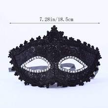 1pc Lace & Rhinestone Masquerade Mask, Venetian Style Party Costume Mask, Suitable For Festivals, Parties, And Daily Wear - Mask - View 11