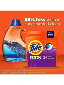 PODS Liquid Laundry Detergent Packs Spring Meadow Scent With 3-In-1 Technology For Ultimate Cleaning Power. These Pre-Measured Pacs Combine Detergent Stain Remover And Brighteners To Target Stubborn Stains And Odors In All Temperatures. Ideal For Large Families 16 Count Activewear And Everyday Laundry In Both HE And Standard Machines. The Dissolvable Film Releases A Burst Of Freshness That Lasts Providing Complete Care For Colors And Whites With Effortless Convenience In Every Load. - Đơn - Xem 9