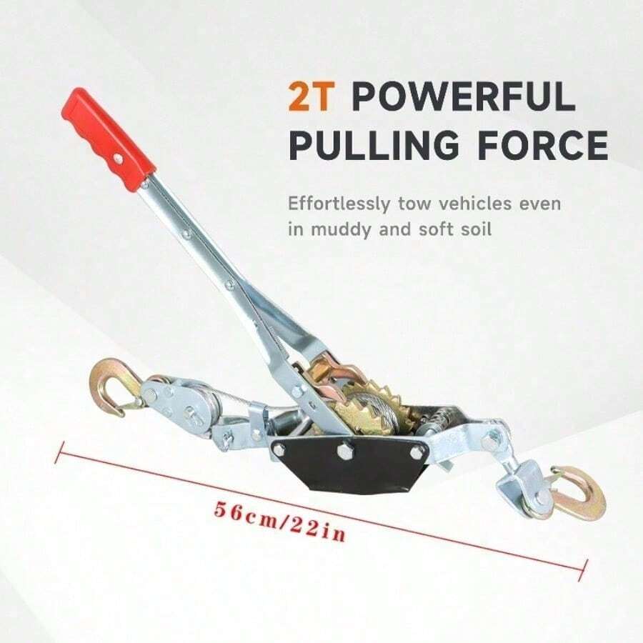 WFLNHB Heavy-Duty Metal Double-Gear Power Cable, Steel Cable Ratchet Winch Towing Tool, For Towing And Rescue. - One Tensioner - View 1