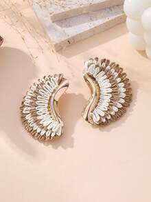 1 Pasang Anting Logam Anyaman Rotan Gaya Boho, Desain Liburan Populer Eropa dan Amerika, Cocok untuk Perjalanan Sehari-hari dan Resor Pulau - MultiWarna - View 3