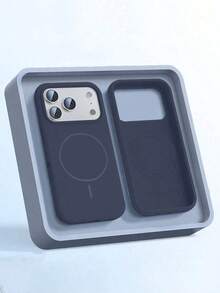 Luxury Magnetic Soft Silicone Phone Case, Compatible With IPhone 17Pro Max 17 16 15 14 13 12 11 Pro Max Plus, Supports Magnetic Wireless Charging, Shock-Proof Protection - Vàng sa mạc - Xem 1