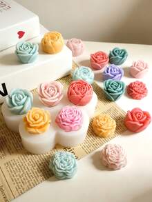 Khuôn nến silicon mới, kích thước từ 1 đến 5, khuôn nến thạch cao hình nụ hoa mini thủ công. - Trắng - Xem 2