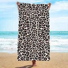 1 Stück super saugfähiges ultrafeines Faser Strandtuch mit Leoparden Muster, ideal für Strand, Camping, Reisen oder Pool, schnell trocknend - 2 - Übersicht 1