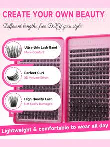 CMAYOME Bộ nối mi 384/480/544 cặp, độ dày mi hỗn hợp 10-18mm, mi giả mắt mèo D-curl 10-16mm mới, bộ nối mi trang điểm tự nhiên DIY, bộ nối mi siêu mềm nhẹ, bộ keo dán mi, thích hợp sử dụng hàng ngày, đám cưới, hẹn hò, tiệc tùng, lễ hội âm nhạc, Halloween, mi chùm, mi rời, trang điểm mi giả chuyên nghiệp - Nhiều màu - Xem 6