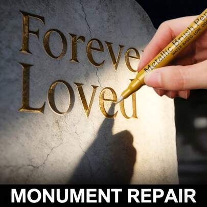 Bộ 4 bút sửa chữa bia mộ mạ vàng/bạc, bút mạ vàng để phục hồi chữ khắc, khô nhanh và không phai màu, giúp lưu giữ những kỷ niệm quý giá trên bia mộ.