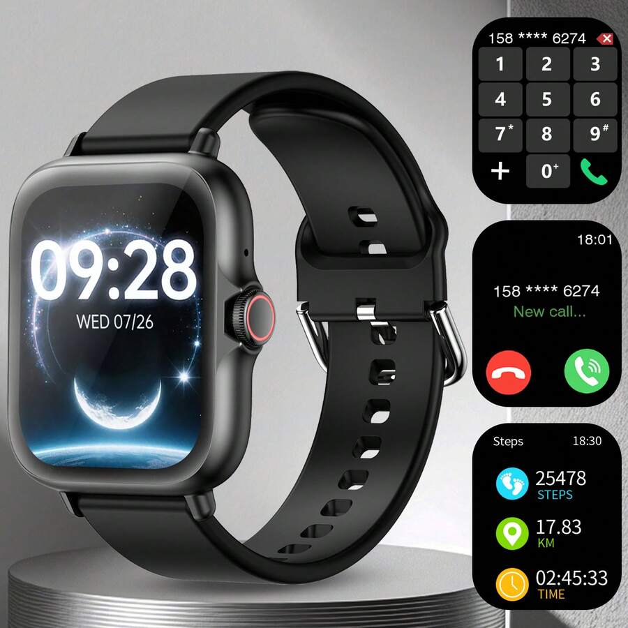 2026 New Smart Watch, Wireless Calling /Dial, Multi -Sport Mode, Calling Reminder And Rejection,Information Reminder,SMS Reminder,For IPhone/Andriod - Multicolor - View 1