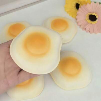 2026 新品上市 - 原创慢回弹捏捏乐煎蛋造型玩具，学生减压玩具，送给女孩、男孩、复活节、情人节的礼物，可爱小玩意，节日礼物，生日礼物