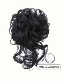 2 Pcs Messy Bun Hair Piece, Curly Wavy Hair Bun Extensions Scrunchies, Tousled Updo Synthetic Hairpieces Space Buns For Women And Girls - Multicolor - View 6