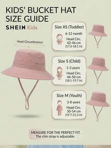 儿童宽檐遮阳帽，透气网眼内衬，可调节防风带，适合3-8岁女孩 - 1PC - 查看 8