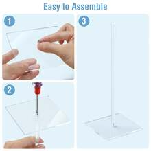 透明可堆叠亚克力甜甜圈和纸杯蛋糕展示架，适用于生日、婚礼、新年庆祝活动和社交聚会活动 - 無色 - 查看 5