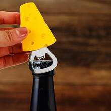 1pc Cute Magnetic Bottle Opener, Beautifully Designed With Candy Bar And Cheese Patterns. Multifunctional Kitchen Gadget, Easily Sticks To The Refrigerator Without Power Supply, Ideal For Home Use And Holiday Gifting. - Multicolor - View 3