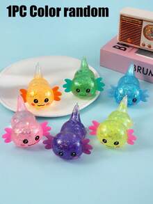 1/3/4/5pcs Shiny Crystal Salamander Squishy Toys, Soft Slow Rebound, Anti-Stress Fidget Toys, Cute Small Gadgets, Taba Squishy, Portable Travel Finger Pinching Toys, Soft & Adorable, Suitable For All Ages Including Autism, Office Workers, Students, Ideal Holiday Gifts, Small Cute Fun Gifts - 彩色 - 查看 40