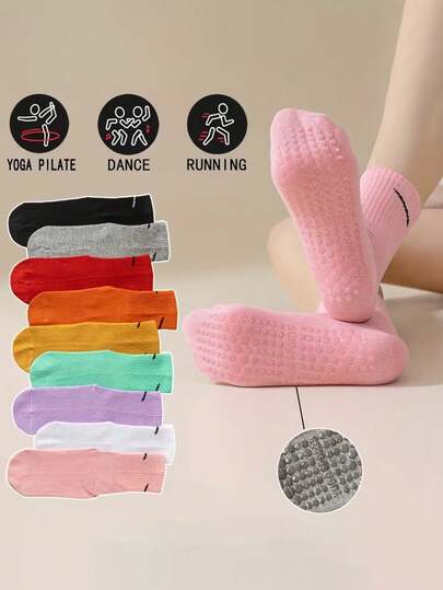1/3/5 đôi tất yoga nữ, tất tập luyện chống trơn trượt, tất Pilates cho tập thể dục trong nhà, mùa xuân/hè/thu