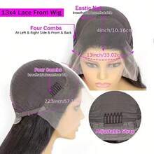 13x4 Lace Front Wigs Human Hair 30 40 Inch Body Wave HD Lace Front Wigs Human Hair Pre Plucked 200 Density With Baby Hair Transparent Lace Frontal Wigs For Women Natural Color - 黑色 - 查看 7
