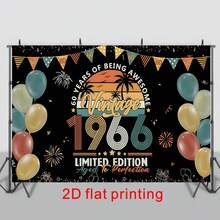 1pc 40th, 50th, 60th, 70th Birthday Backdrop Banner, Retro Vintage Rainbow Theme Birthday Party Gift, Anniversary Celebration Decoration For Him - Multicolor - View 16