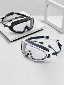 Kính bơi người lớn chống nước, chống sương mù, độ nét cao, tích hợp nút bịt tai. Kính bơi unisex chống nước, chống sương mù, độ nét cao, có thể điều chỉnh độ cận, bộ mặt nạ lặn và kính bơi gọng lớn. - Nhiều màu - Xem 2