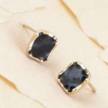 1 Đôi Khuyên Tai Hình Chữ Thập Thiết Kế Độc Đáo, Sang Trọng Dành Cho Nữ. - Khối vàng đen - Xem 4