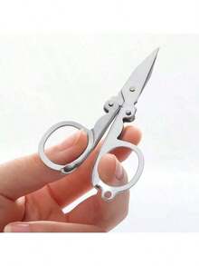 1pc Foldable Portable Scissors, Suitable For Home Thread, Office Supplies, Craft Paper Cutting, Sewing And Cutting (Minor Scratches Are Normal During Use And Do Not Constitute Quality Issues) - Multicolor - View 4