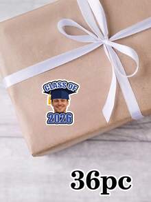 8/16/36pc Custom Personalized Graduation Commemorative Cup Sticker,Customized 2026 Graduation Stickers,Custom Photo & Text,Perfect Graduation Party Supplies, Ideal For High School/College Graduates, Graduation Ceremonies & Parties Tableware ,Can Be Used For Special Items, Stationery, Water Cups, Tableware And Books, Graduation Season Party Decorations,Graduation Gift - Multicolor - View 12