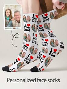 1 Đôi tất in hình khuôn mặt theo yêu cầu, có thể in ảnh cá nhân, những đôi tất cá nhân hóa thú vị có thể in bất kỳ hình khuôn mặt nào, thích hợp làm quà tặng cho kỷ niệm, Ngày Valentine, sinh nhật, đám cưới, Ngày của Mẹ, mùa thu và các dịp khác. - Nhiều màu - Xem 8