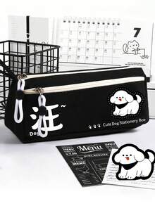 1 chiếc Túi đựng văn phòng phẩm học sinh cỡ lớn hình mèo và chó hoạt hình mới năm 2026, hộp đựng bút đa năng nhiều ngăn, thích hợp cho trường học, văn phòng và du lịch - Phù hợp cho học sinh, người đi làm, nam và nữ, hộp đựng đồ dùng học tập, hộp đựng đa năng, khóa kéo an toàn, túi đựng bút chì. - nhiều màu - Xem 12