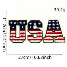 1 chiếc huy hiệu chữ cái chủ đề Ngày Độc lập, phụ kiện quần áo, thêu khăn, nhà cung cấp trang sức - Miếng vá vải USA - Xem 6
