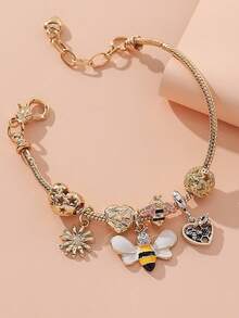 Women's Bee Pendant Bracelet, Niche Friend Bracelet, Daily Accessories - Bracelet 7681 - View 3