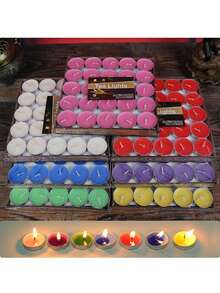 100支/盒 无烟蜡烛，茶蜡，爆款生日求婚蜡烛，圆形，批发50支 - 無菸蠟燭 - 查看 8