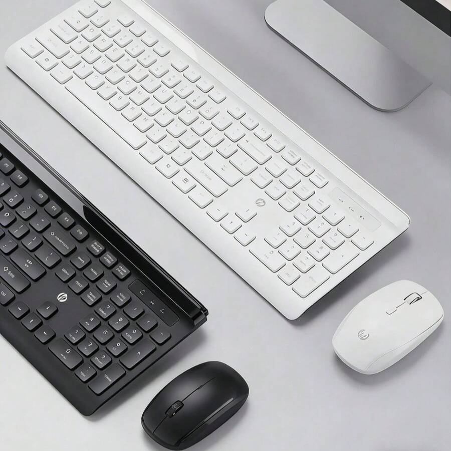 HP CS500 无线键鼠套装，超薄设计，自动休眠，兼容笔记本电脑和台式机，适用于办公室和家庭使用。 - 查看 1