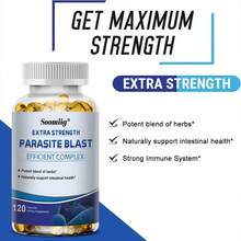 Cleansing Formula - Contains Zinc, Black Walnut, Wormwood Powder, And Blueberry Leaf Extract - Supports Intestinal Cleansing For Both Men And Women - 120 Softgels - 1 chai - Xem 6