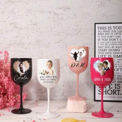 1 chiếc ly sâm panh cưới không vỡ, có thể tùy chỉnh, dung tích 16oz/480ml, thích hợp cho tiệc cưới, rượu vang, rượu whisky, cocktail, bia, sâm panh, nước, yến mạch, trà, nước ép, bữa sáng, cà phê, đồ uống. Thích hợp cho quán cà phê, gia đình, nhà hàng, tiệc tùng, sự kiện, văn phòng, Ngày của Cha, Ngày của Mẹ, quà tặng cho bạn bè.