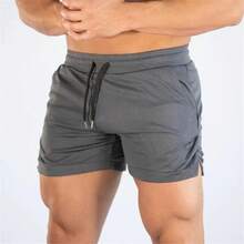 Summer Men's Fitness Shorts Gym Shorts Gyms Short Pants Run Hiking Sportswear Running Shorts Men Sports Jogging - Màu xám đen - Xem 1