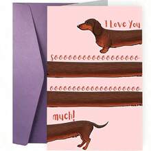 1 Thiệp tình yêu chủ đề chó Dachshund kèm phong bì - Món quà hoàn hảo cho Ngày Valentine và Kỷ niệm, thể hiện tình cảm lãng mạn với người yêu hoặc người thân thương. - Nhiều màu - Xem 15