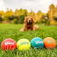 QILP Squeaker Ballz Squeaky Tennis Balls For D 50 Lbs And Over Interactive Dog Toy For Fetch Training Large 3'' 4-Pack - Large - View 5
