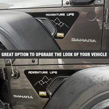 Fender Car Stickers  2018-2024   JL 2020-2024 Iator JT Vent Stickers Mountain Pattern Decals Durable Exter Accessories  Off -   Enancement - 黑色的 - 查看 5