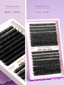 Extensiones de pestañas en racimo de 8-16 mm, voluminosas y de rizo natural, cómodas de llevar, aspecto impresionante, pestañas postizas autoadhesivas - Ver 4