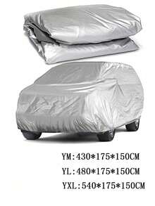 重型汽車車罩，全天候防護，防水、防風、防雪、防塵，多層加厚棉，安裝方便，適用於所有車型，車庫儲存與整理。SUV汽車車罩，防水戶外汽車車罩，全天候防曬，防紫外線，防霜，防雪，適用於四季，適用於SUV車、MPV車、轎車，戶外汽車防雪、防雨、防紫外線、防塵－高級全車罩 - 銀色 - 查看 9