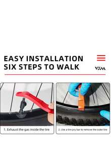 1卷装TPU纤维自粘内胎防刺穿衬垫，自行车防刺穿垫，适用于山地车和公路车，26英寸/29英寸 - 彩色 - 查看 9