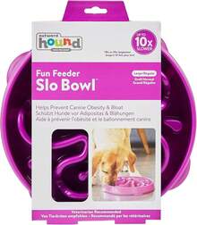 Fun Feeder Slo Bowl – Large 4‑Cup Capacity, Slow Feeding, Medium To Large Dogs, Non‑Slip, Purple, Flower Pattern YYZU - Purple - View 9