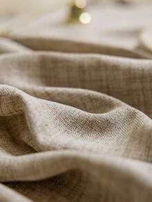 1件装杆袋式日式简约亚麻薄纱窗帘，适用于卧室、客厅、阳台 - 彩色 - 查看 4