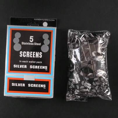 500个（1盒）不锈钢迷你圆形滤嘴，8英寸（20毫米） - 耐用滤嘴，理想的家用物品，多用途烟斗滤嘴，适合吸烟者，父亲节礼物，吸烟配件