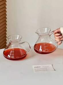 1个创意大肚鸭嘴醒酒器，简约别致玻璃水瓶，奢华透明玻璃瓶，美式储物瓶，咖啡壶，家用红酒醒酒器，带刻度耐热果汁/茶壶 - 透明 - 查看 6