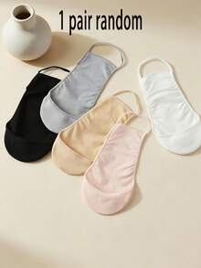 1/3 Pairs Women Hidden Loafer Socks, High Heel Invisible Socks, Shallow Mouth Half Toe Strap Socks - Multicolor - View 11