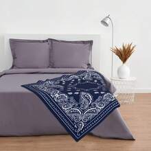 [Dark Blue Flannel] Dark Blue Flannel Blanket |   1pc Lunch Break Cover |   Sofa Bedding - 彩色 - 查看 3