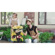 5 Tier Vertical Stackable Planter With Wheels & Self Watering System 3-Lobe Tower Movable Garden Plant Pots For Strawberries Herbs Flowers & Vegetables Space Saving Outdoor Planter For Balcony Patio Courtyard & Garden Decor Effect - A - View 8